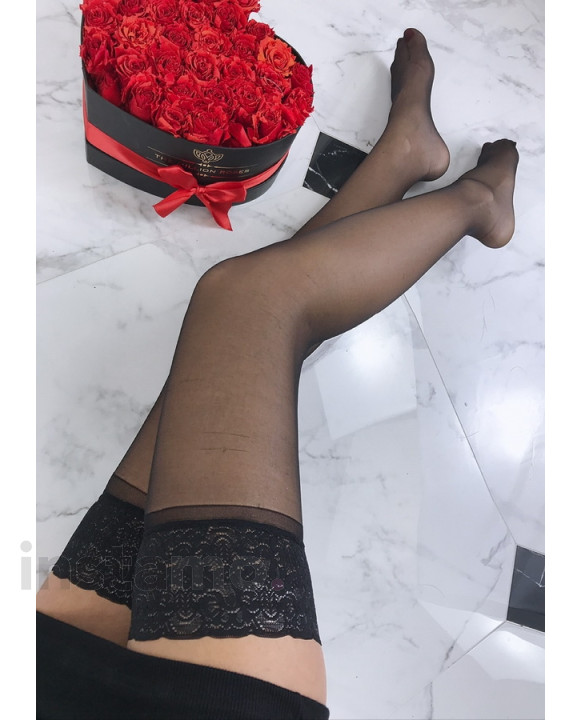 Dámské černé samodržící podvazky-182235-20