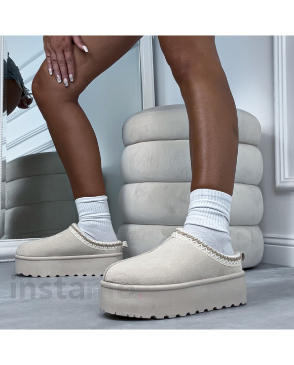 Béžová nasouvací obuv-308811-20