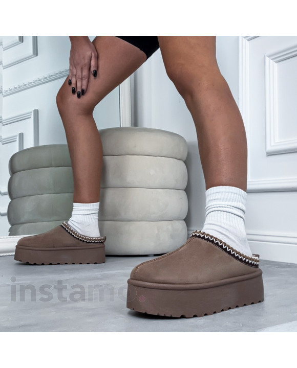 Hnědá nasouvací obuv-323537-20