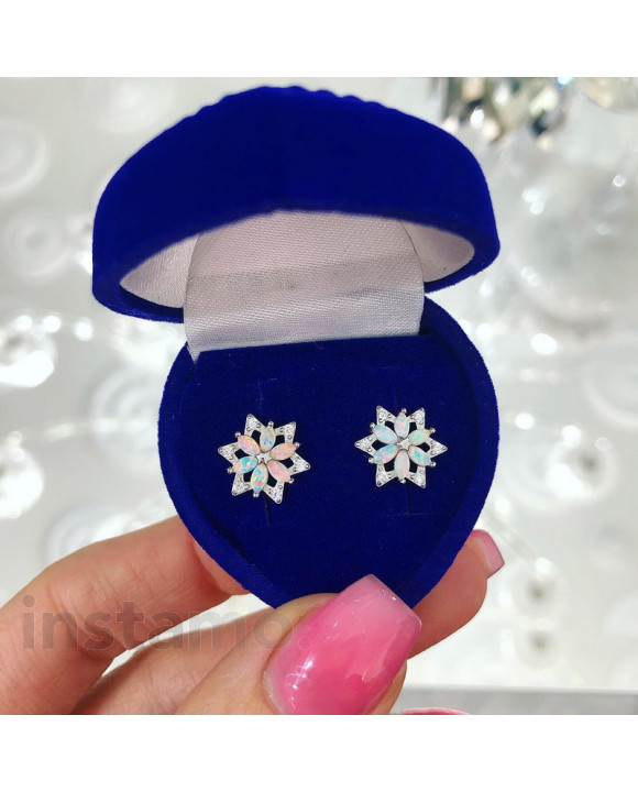 Stříbrné náušnice květ-221272-20