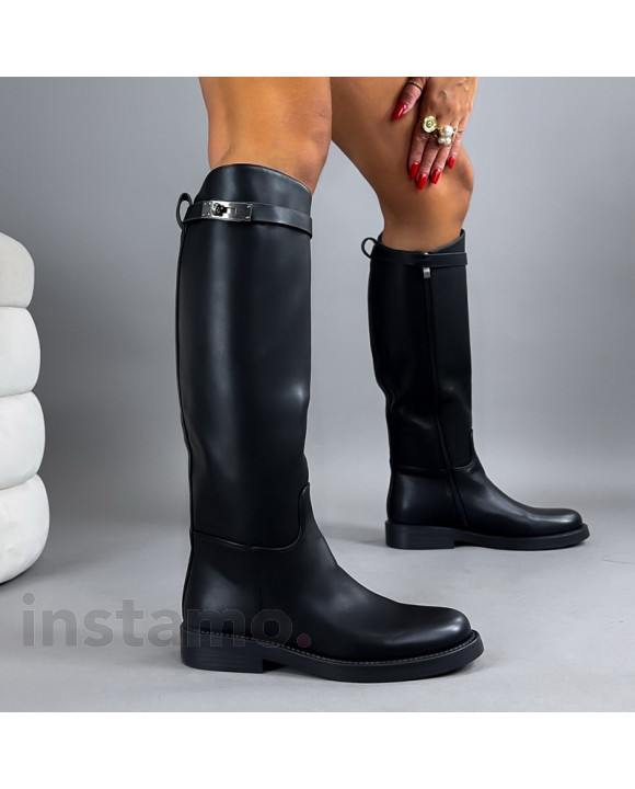 Černé vysoké kozačky-321356-20