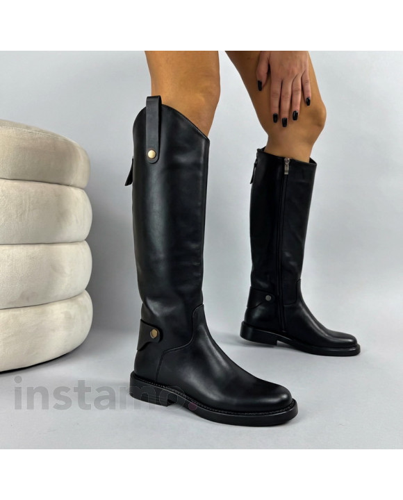 Černé vysoké kozačky-323789-20