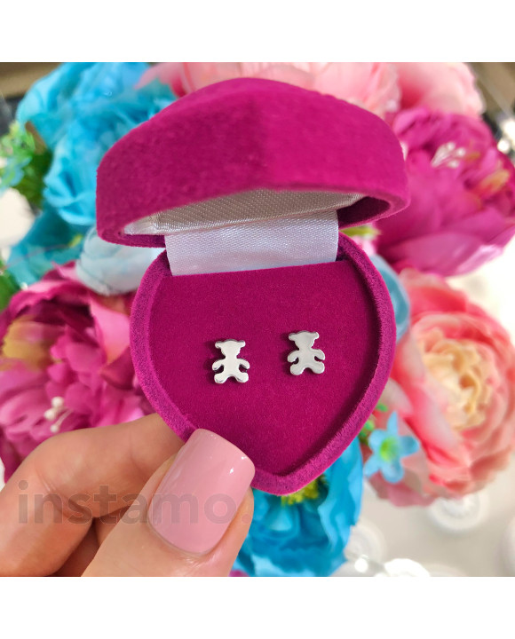 Dámské ocelové náušnice méďa-274065-20