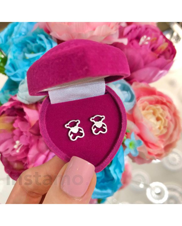 Dámské ocelové náušnice méďa-274064-20