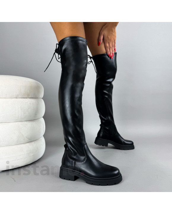 Černé vysoké kozačky-322164-20