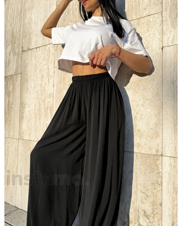 Černé široké kalhoty-317845-20