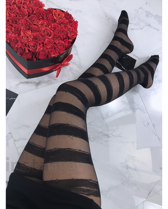 Dámské pruhované punčošky-182122-20