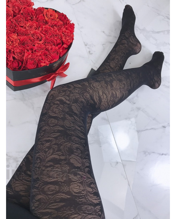 Dámské punčošky vzor Listy-182159-20