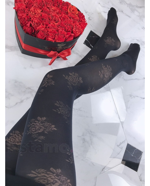 Dámské punčošky vzor Růže-182110-20