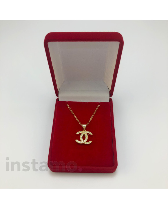 Dámský pozlacený náhrdelník s přívěskem-257584-20