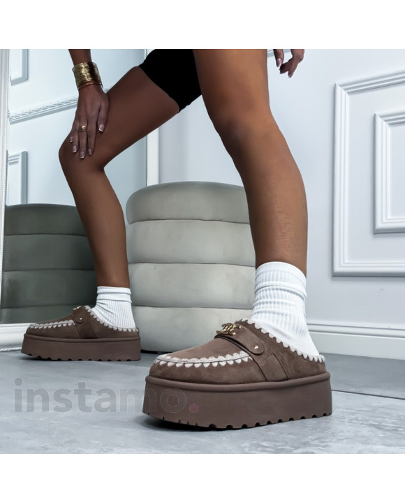 Hnědá nasouvací obuv-312497-20