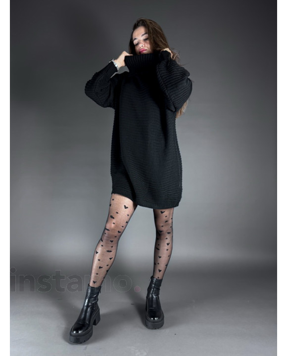 Černé pletené šaty-313806-20