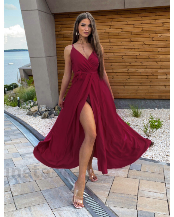 Vínové saténové šaty-316887-20