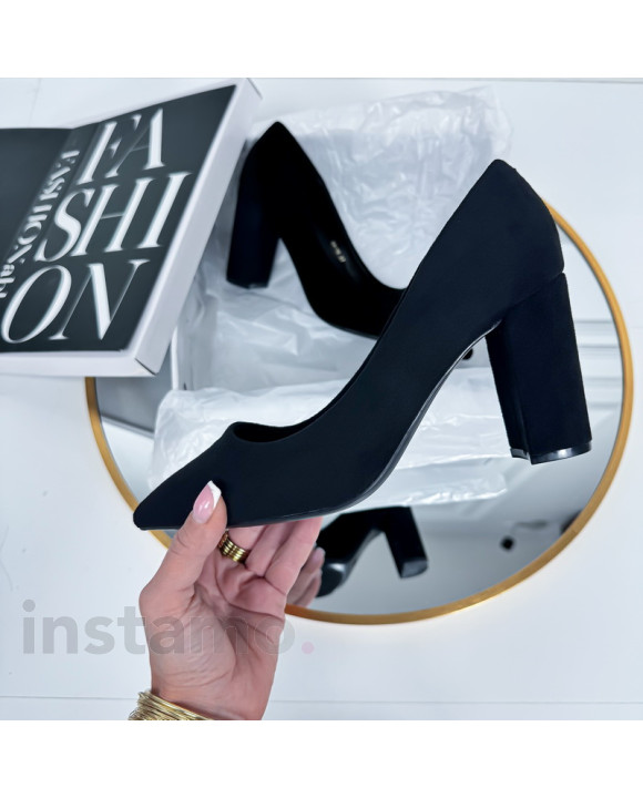 Černé lodičky s hrubým podpatkem-264173-20