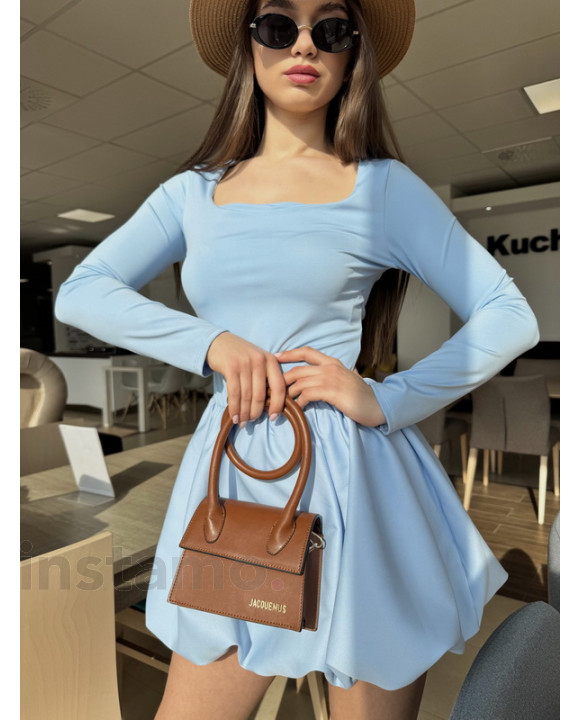 Světle modré PUFFY šaty-316896-20