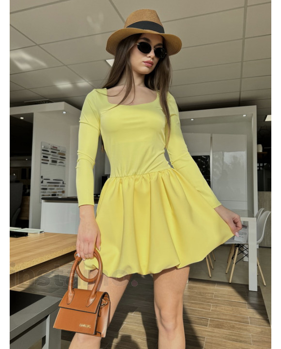 Žluté PUFFY šaty-316899-20