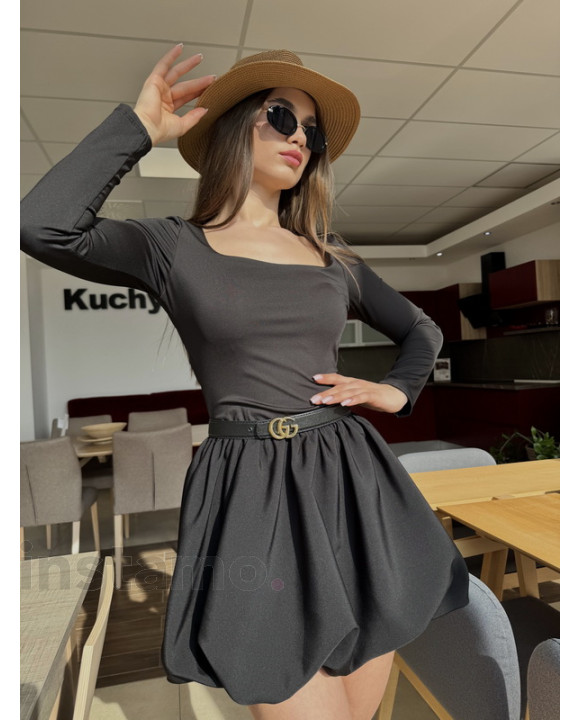 Černé PUFFY šaty-316894-20