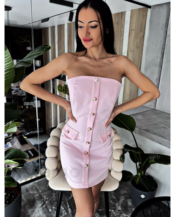 Růžové šaty bez ramínek-317977-20