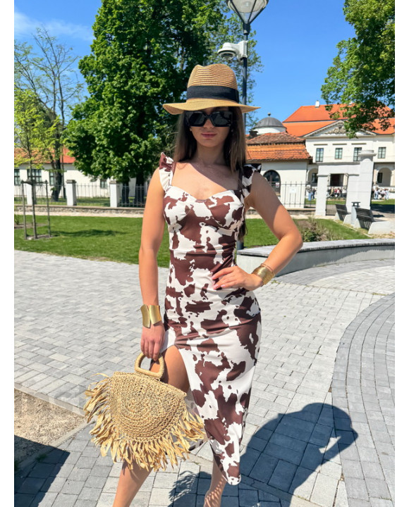 Hnědé vystužené šaty-318847-20