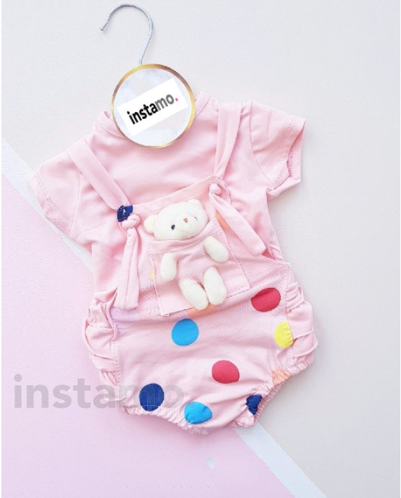 Růžová letní souprava s medvídkem-269989-20