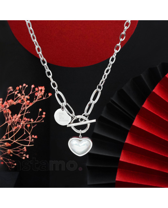 Dámský ocelový náramek s přívěskem-316263-20