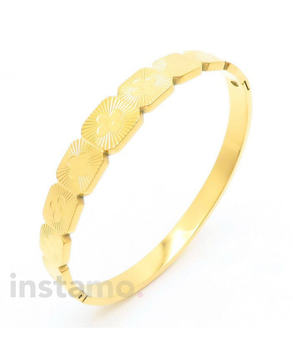 Dámský pozlacený ocelový náramek-312259-20