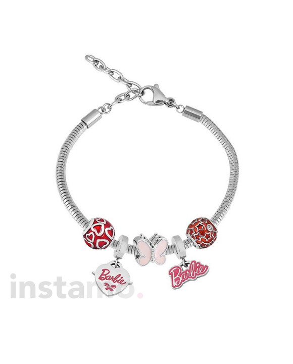 Ocelový náramek s přívěskami Barbie-312237-20
