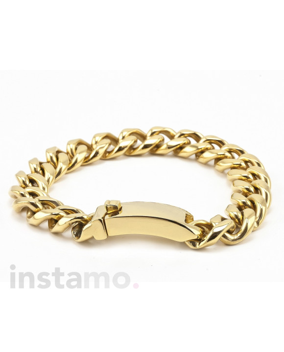 Pozlátený oceľový náramok 