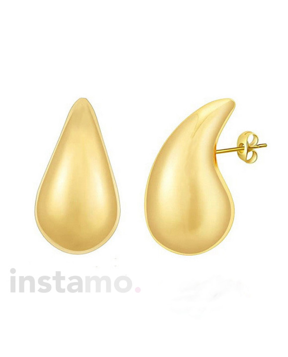 Oceľové pozlátené náušnice kvapka-299145-20