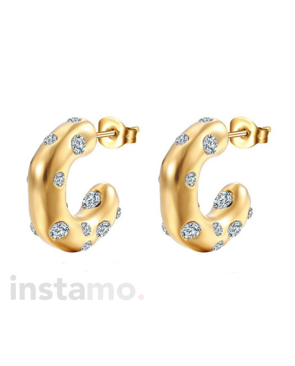 Dámské náušnice ocelové půlkruhy-299225-20