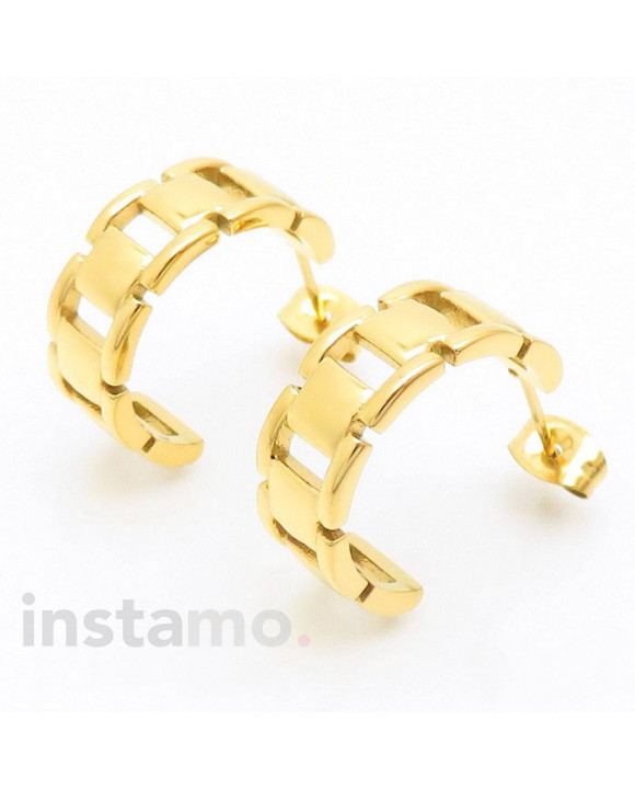 Dámské náušnice ocelové pozlacené-299252-20