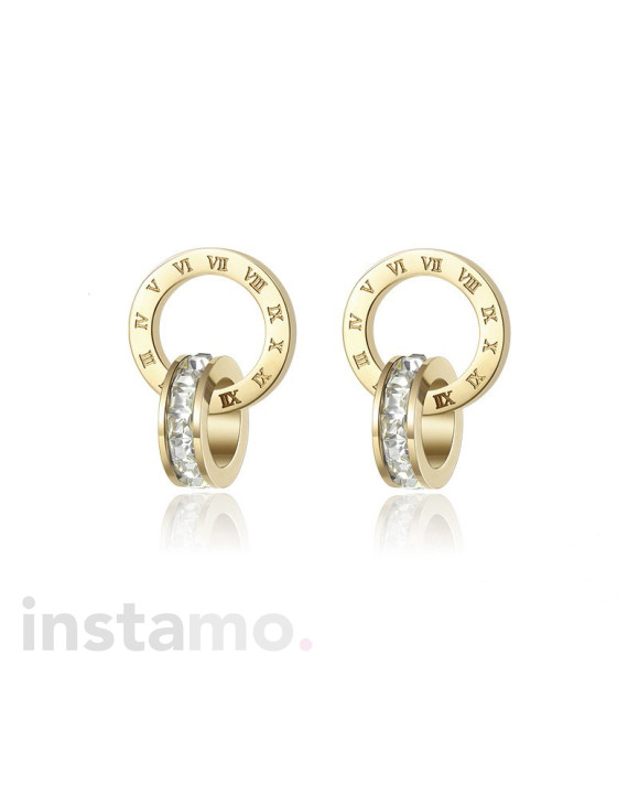 Kruhové náušnice pozlátené-324097-20