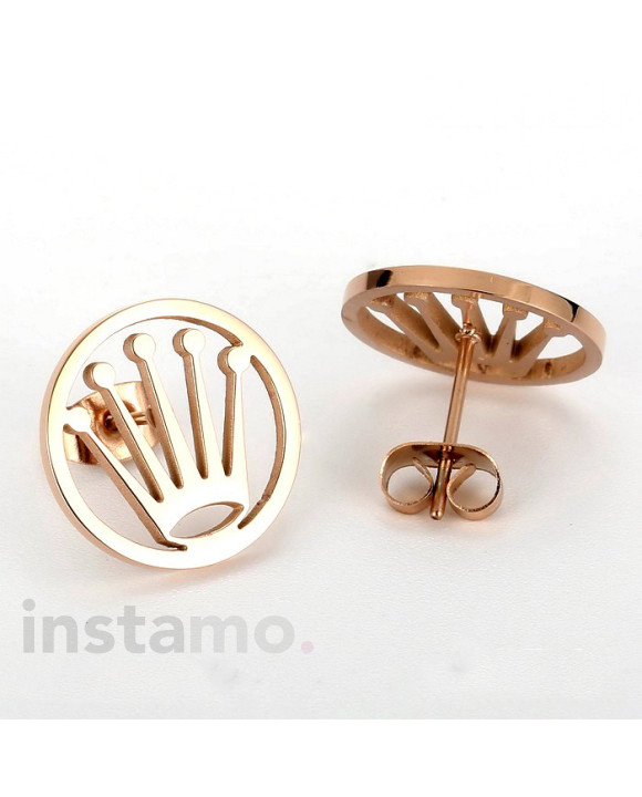 ocelové náušnice Rose Korunka-279416-20