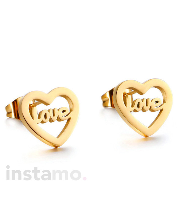 Dámské ocelové náušnice srdce-312478-20