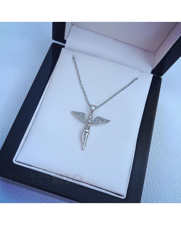 Dámský ocelový nárhrdelník-205588-20