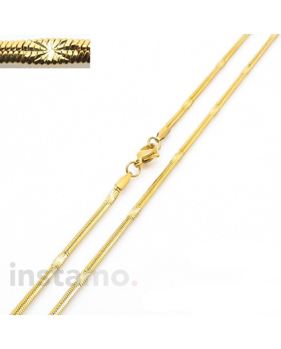 Ocelový řetízek pozlacený-315898-20