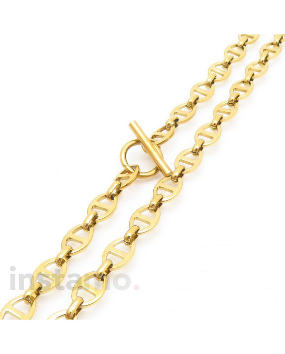 Dámský ocelový řetízek pozlacený-315882-20