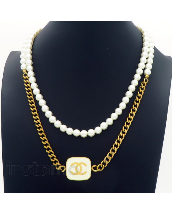 Dámský stylový náhrdelník s perlami-318250-20