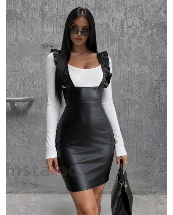 Černé koženkové šaty-326968-20