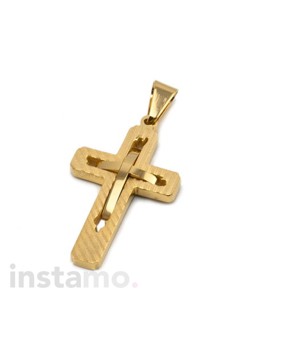 Oceľový pozlátený prívesok 