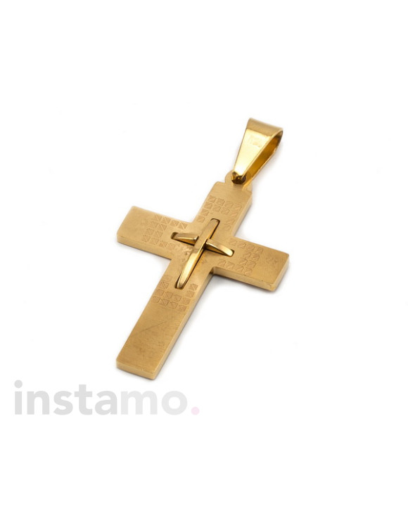 Oceľový pozlátený prívesok 