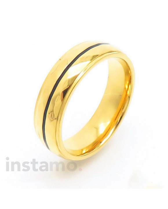 Pozlacený ocelový prsten-315672-20