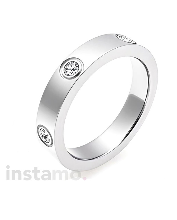 Ocelový pozlacený prsten-324079-20