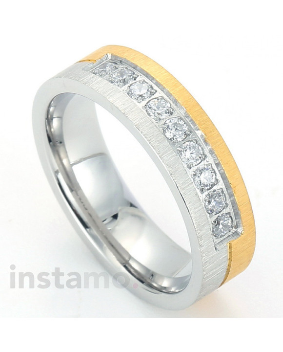 Ocelový prsten kombinovaný-316001-20