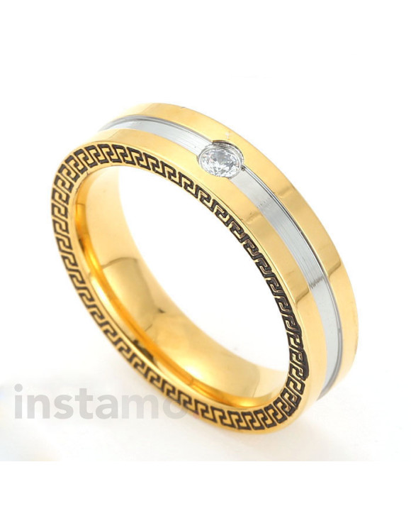 Kombinovaný ocelový prsten-315656-20