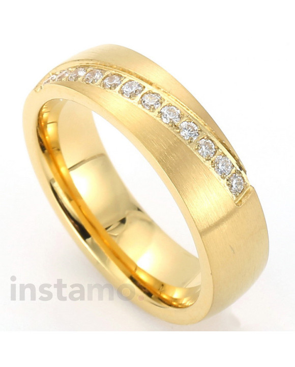 Pozlacený ocelový prsten-315619-20