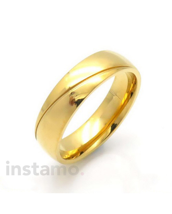 Pozlacený ocelový prsten-315624-20