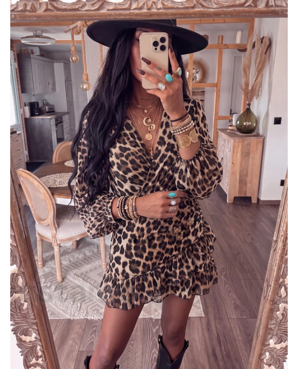 Hnědé šaty s leopardím vzorem-329696-20