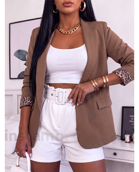 Hnědé sako s leopardím vzorem-330525-20