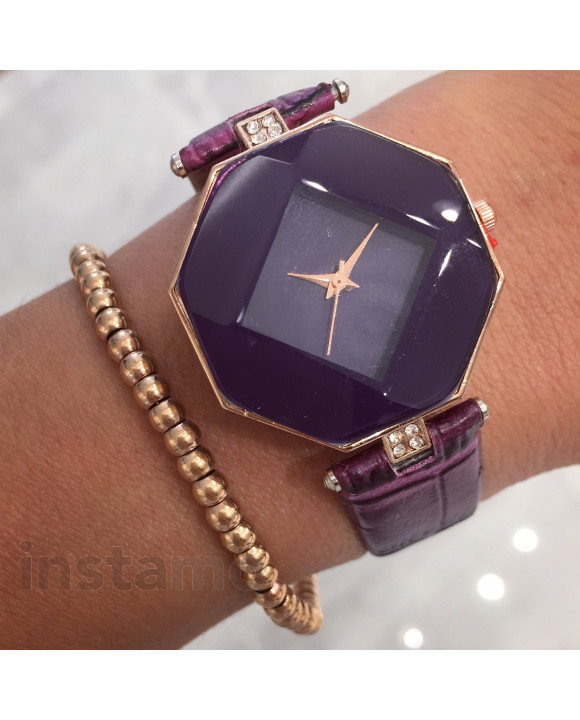 Fialové dámske hodinky